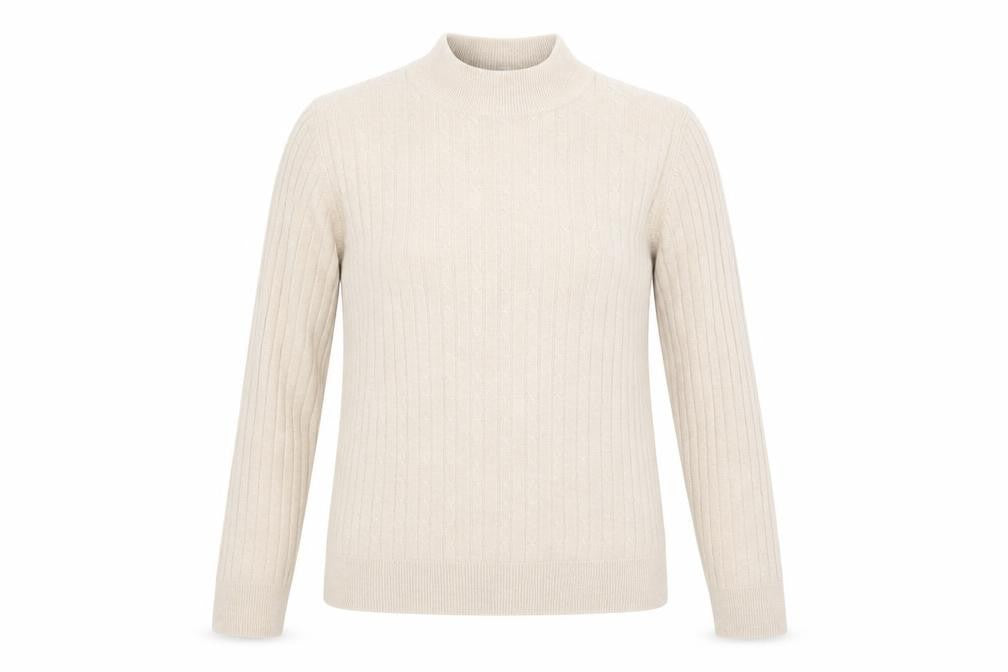Marks and Spencer Womens Beige   Pullover Jumper Size 12