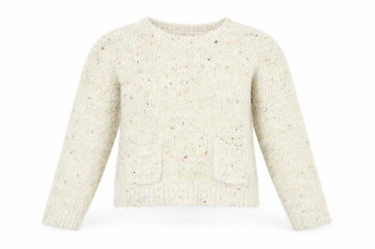 Front view of sophie girls’ yellow jumper, size 14-15, years