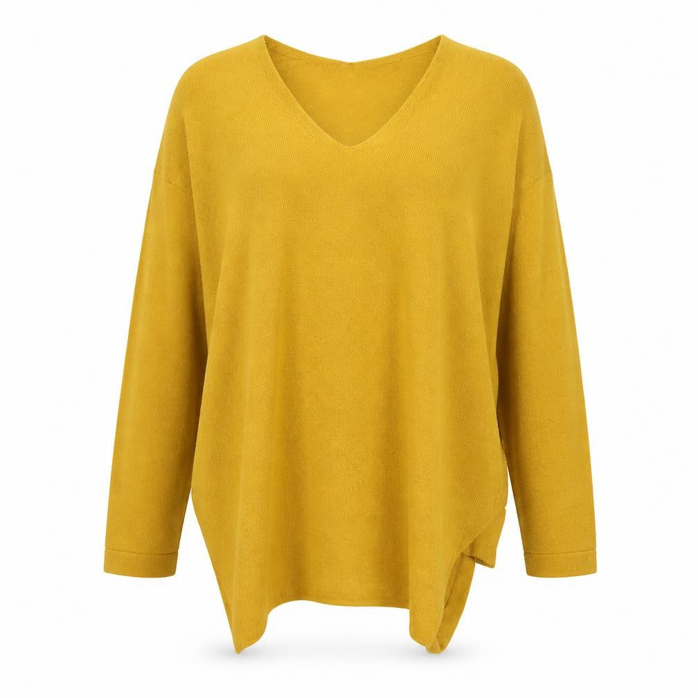 Marks and Spencer Womens Yellow   Henley Jumper Size 12