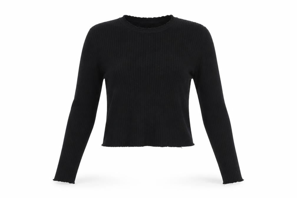 Front view of Zara women’s black jumper, size M