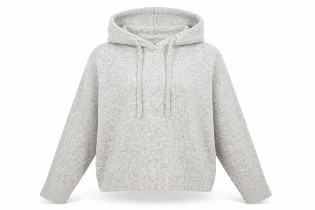 Front view of Marks & Spencer women’s grey jumper, size S, - washable mark
