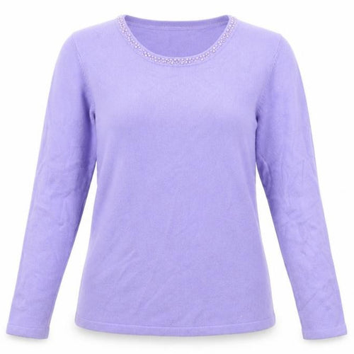First Avenue Womens Purple   Henley Jumper Size S