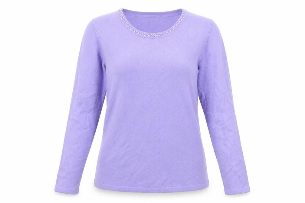 First Avenue Womens Purple   Henley Jumper Size S
