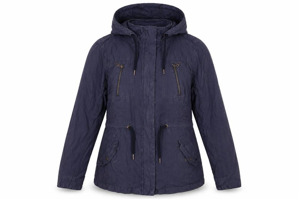 Front view of Up Fashion women’s blue jacket, size L