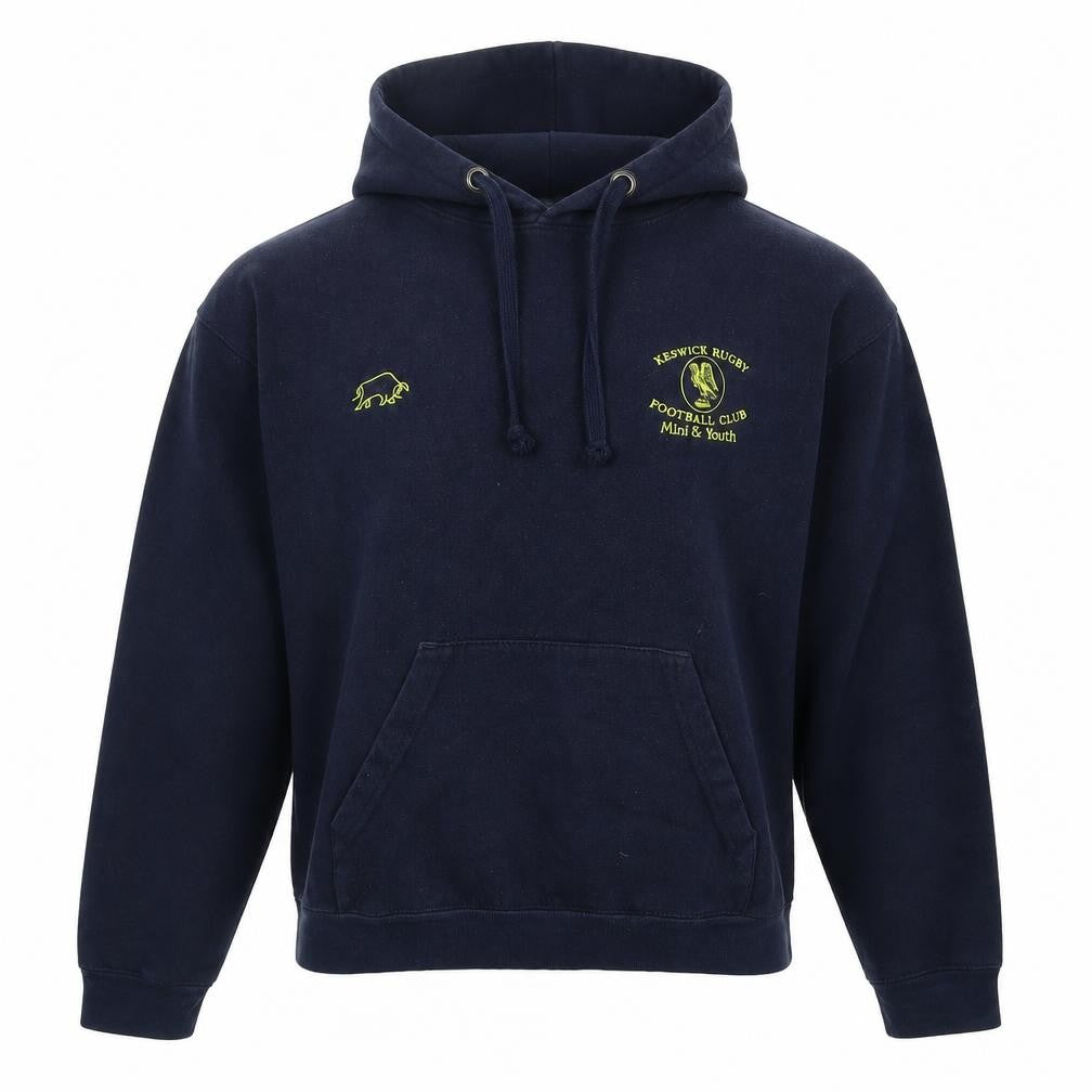 Front view of Raging Bull men’s blue pullover hoodie, size S