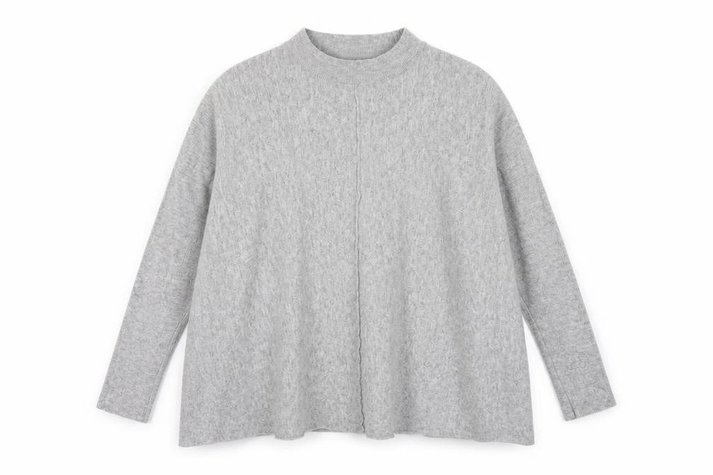 Front view of Atmosphere women’s grey tunic jumper, size XL