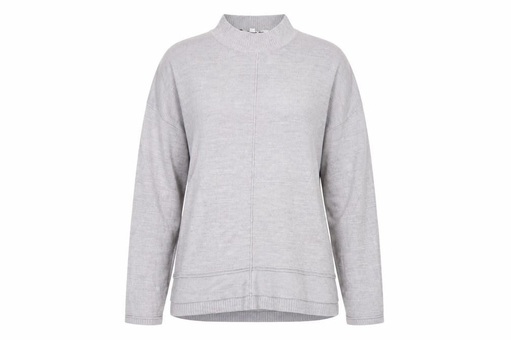 Front view of Vida Vi women’s grey jumper, size XL