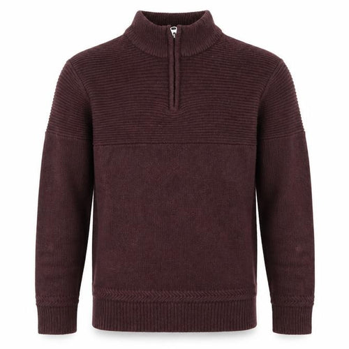 Fabric 8 Mens Brown   Henley Jumper Size M