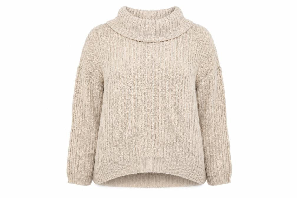 Front view of New Look women’s beige jumper, size UK 12