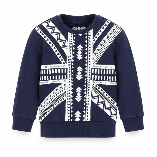 Front view of Rebel girls’ blue jumper, size 2-3, years