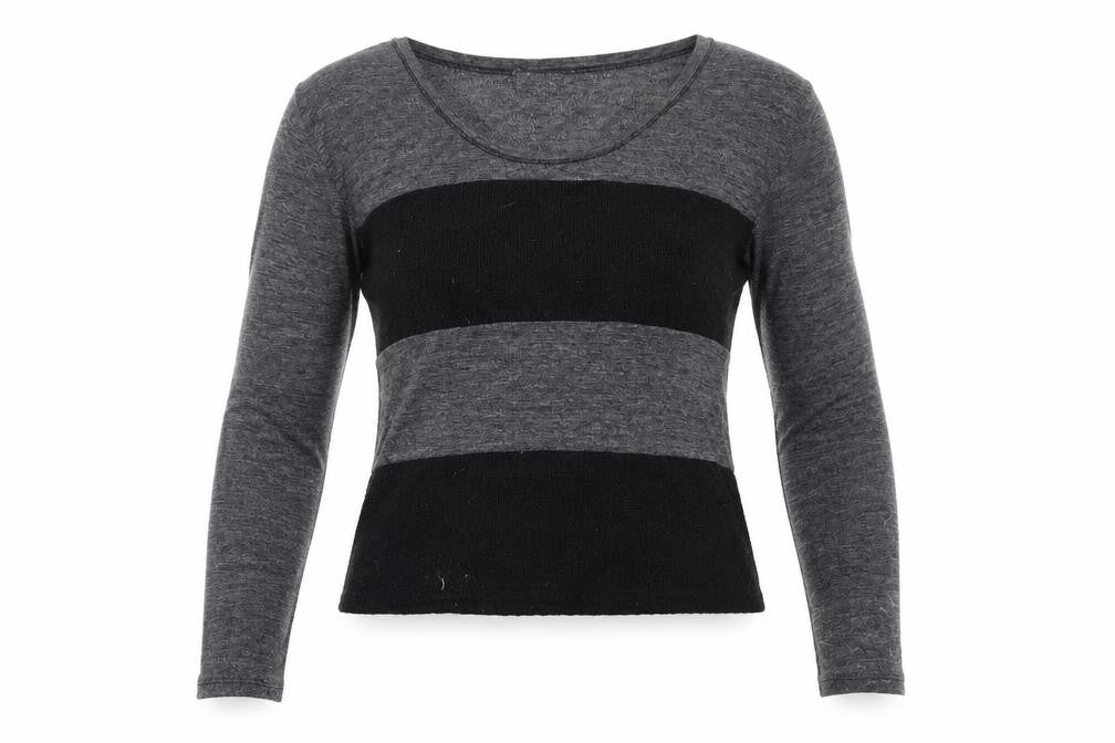 Sparkle & Fade Womens Black Striped Knit Pullover Jumper Size 8