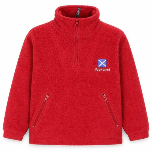 JERZEES Boys Red   Henley Jumper Size 3-4 Years  - Scotland