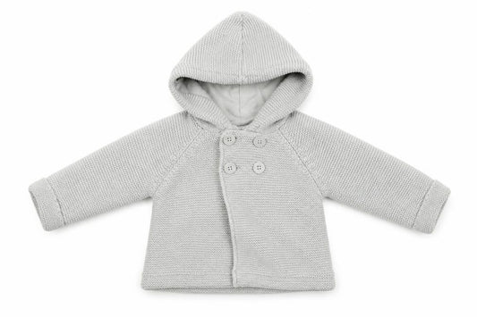 Front view of Cocoon Baby Grey Jacket, size 6-9, Months