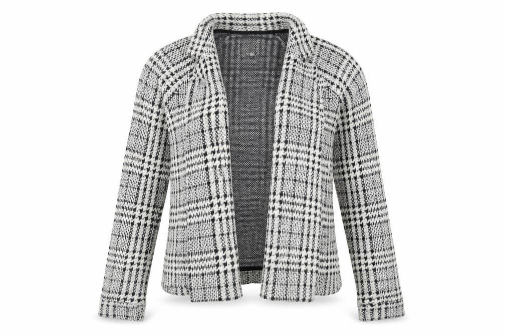 Next Womens Black Check  Jacket  Size 10