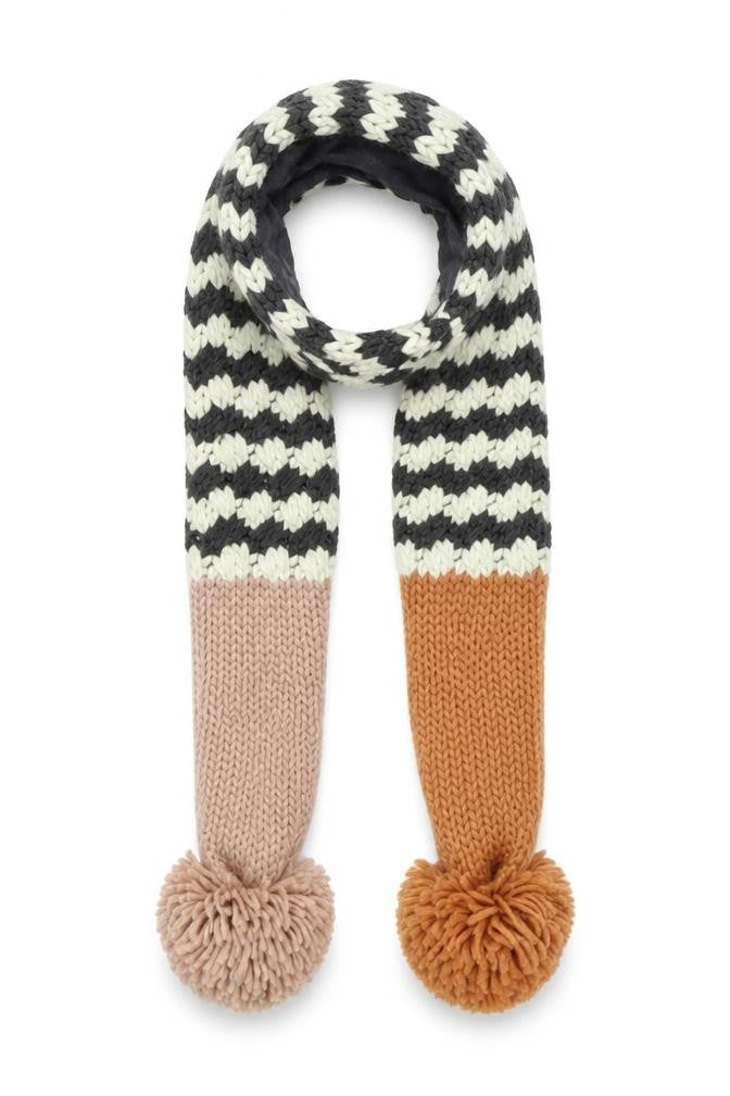 Front view of Nect unisex grey scarf scarves & wraps size regular - ages 3-4