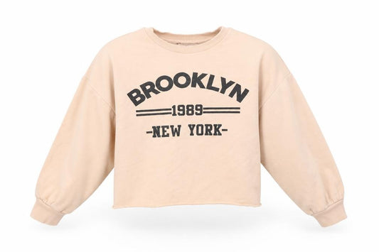 Front view of New Look girls’ pink jumper, size 10-11, years - brooklyn