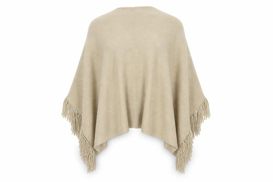 Front view of Preworn women’s beige shawl/wrap