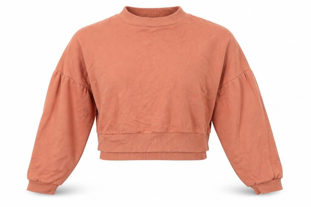 Front view of Next women’s orange shrug jumper, size M