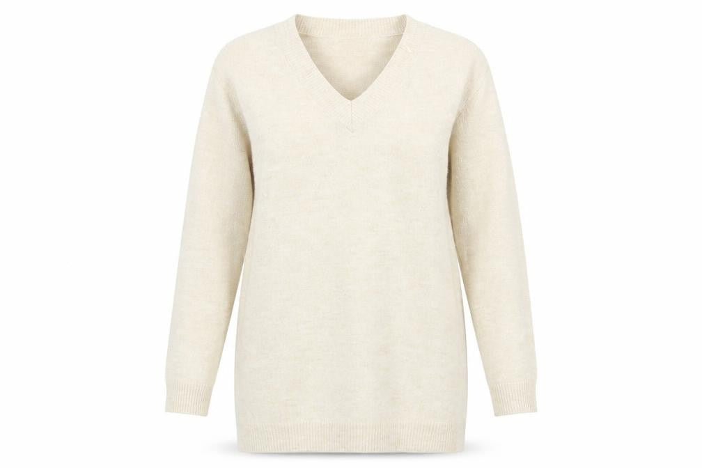Front view of George women’s beige tunic jumper, size S