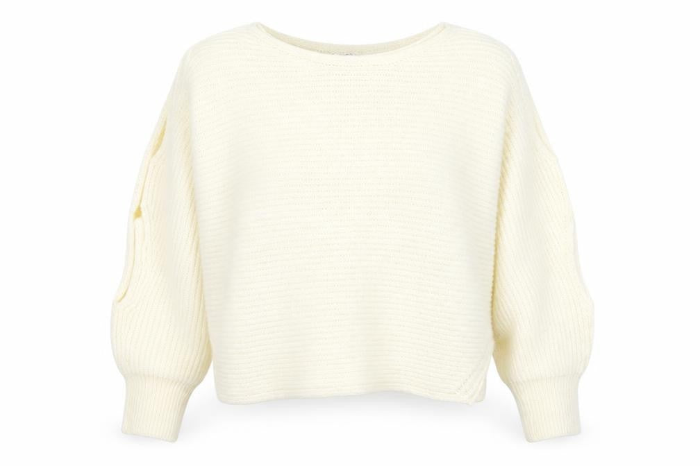 Miss Selfridge Womens Ivory   Pullover Jumper Size 14  - cutout detail