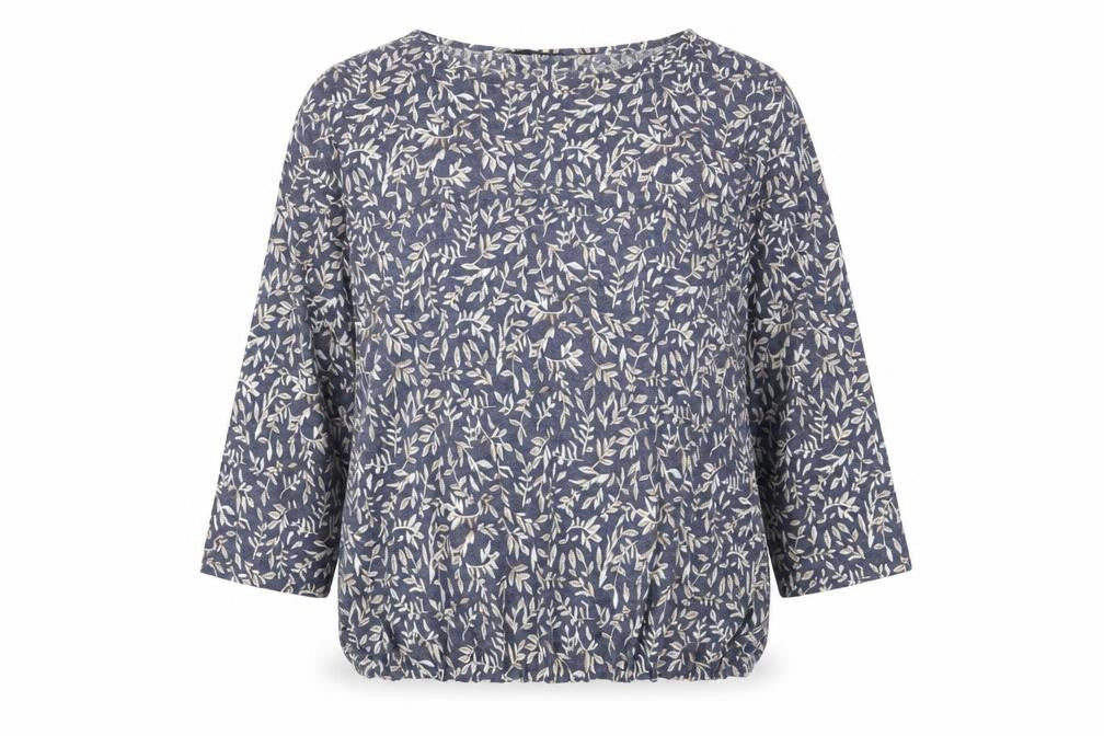 ISLE Womens Grey Floral Jersey Pullover Jumper Size M