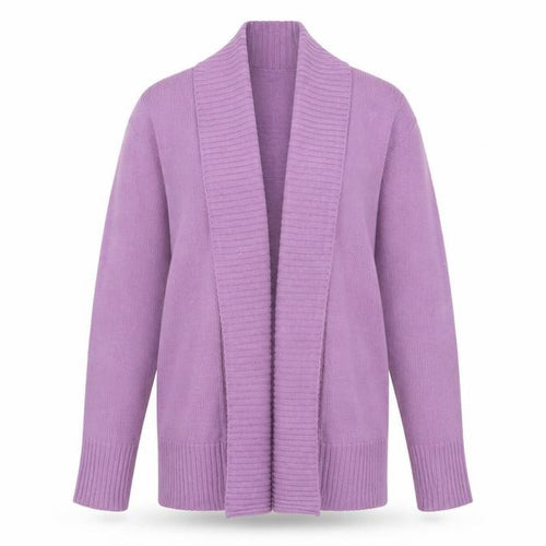 EWM Womens Purple  Knit Cardigan Jumper Size S