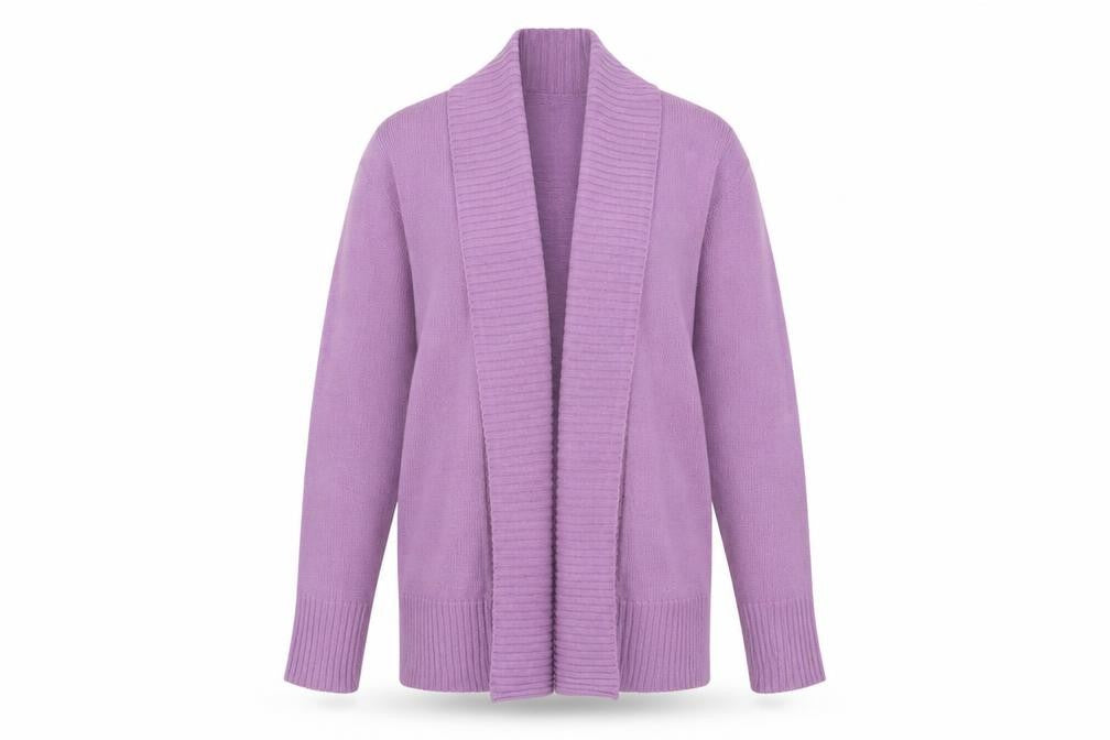 EWM Womens Purple  Knit Cardigan Jumper Size S