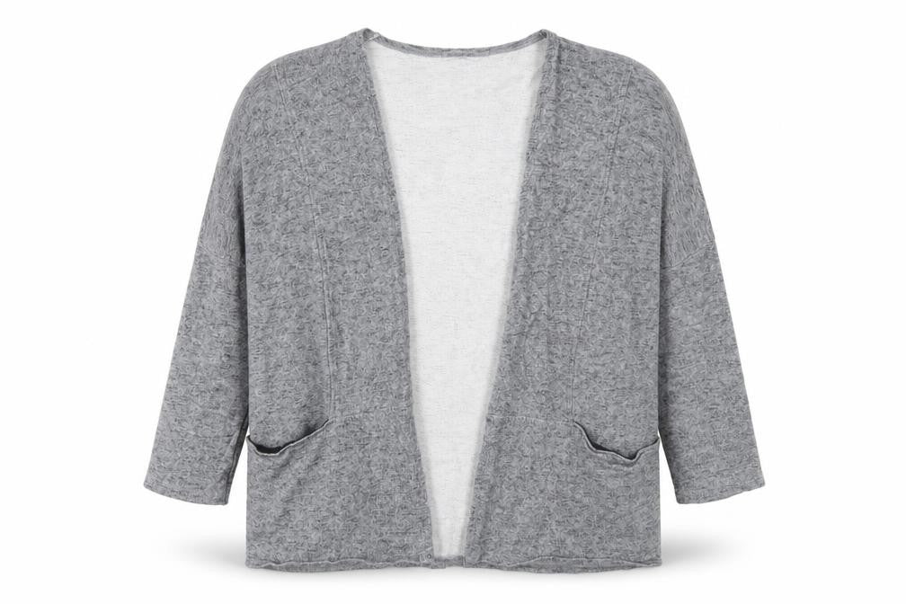 Light Before Dark Womens Grey  Jersey Cardigan Jumper Size L