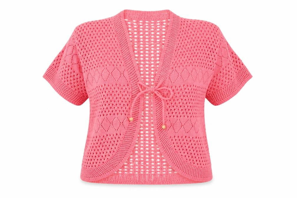 CHIC Womens Pink  Knit Cardigan Jumper Size XL