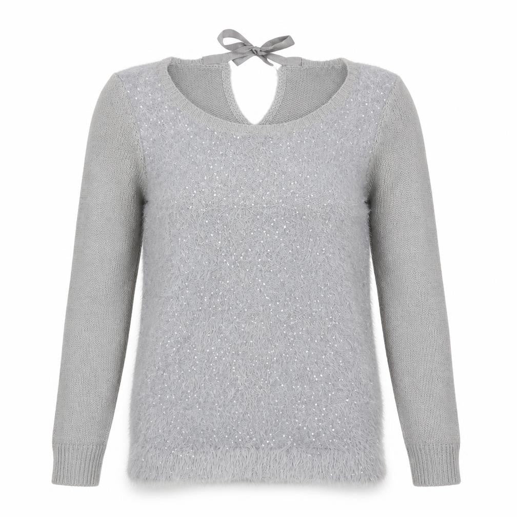 Front view of Oasis women’s grey jumper, size L