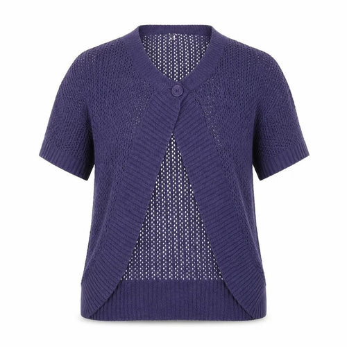 Anna Rose Womens Purple  Knit Cardigan Jumper Size M