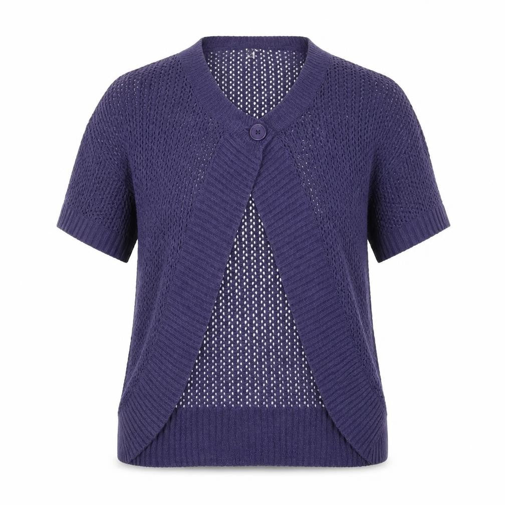 Anna Rose Womens Purple  Knit Cardigan Jumper Size M