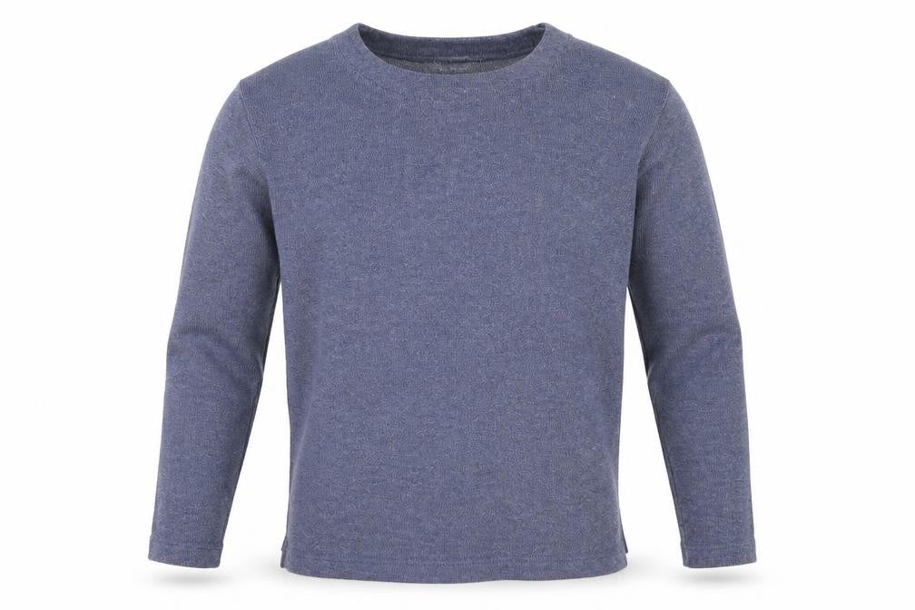 Front view of In Style men’s blue pullover sweatshirt, size S