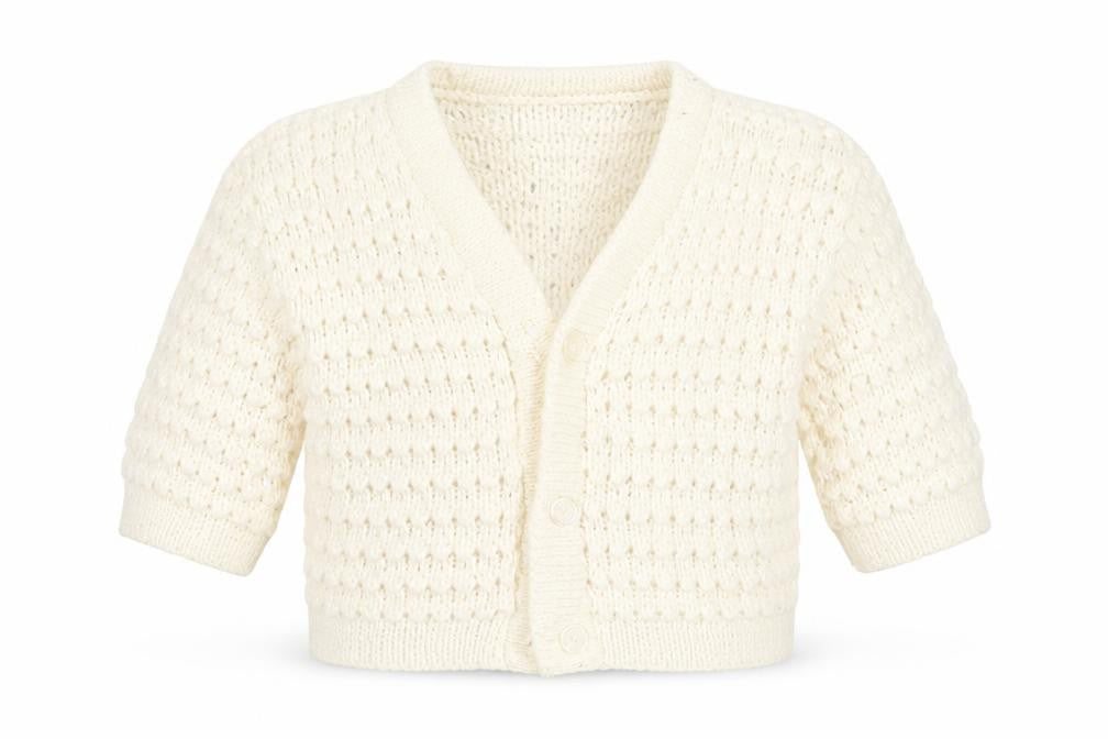 Bebe Bonito Girls White   Cardigan Jumper Size 3-6 Months
