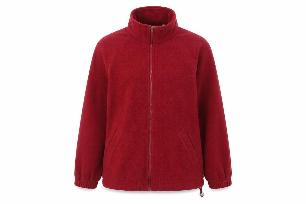 Front view of Marks & Spencer women’s red jacket, size UK 12
