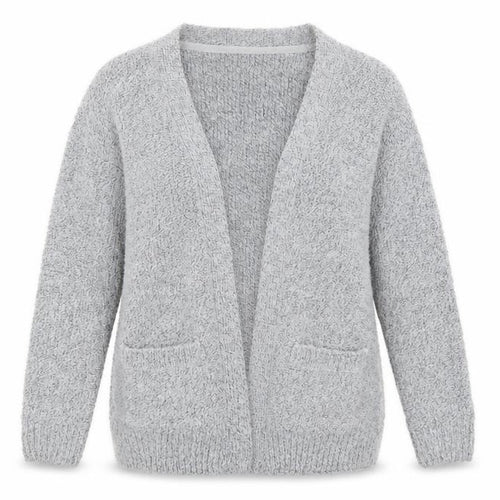 Isle Womens Grey  Knit Cardigan Jumper Size 10