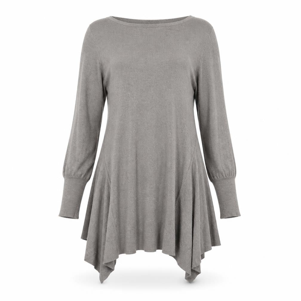 Front view of Marks & Spencer women’s brown knit jumper, size UK 8