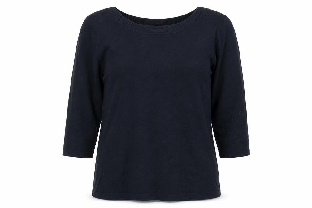 Front view of Next women’s blue jumper, size UK 14