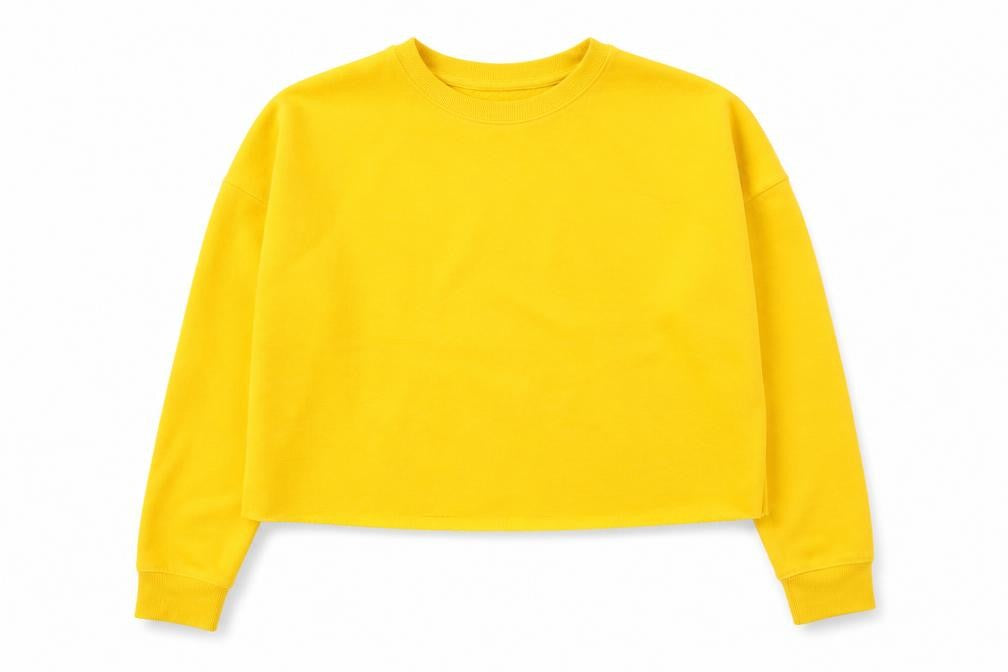 Front view of Preworn women’s yellow jumper, size L