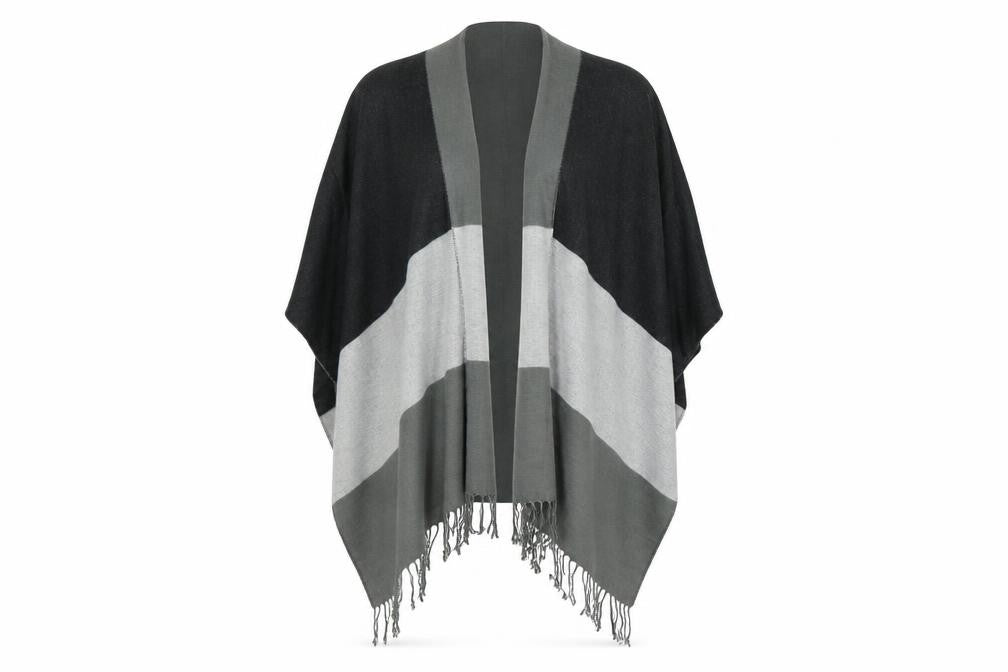 Front view of Avenue women’s grey cape jumper, size M
