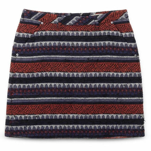 M&S Womens Blue Argyle/Diamond  A-Line Skirt Size 8