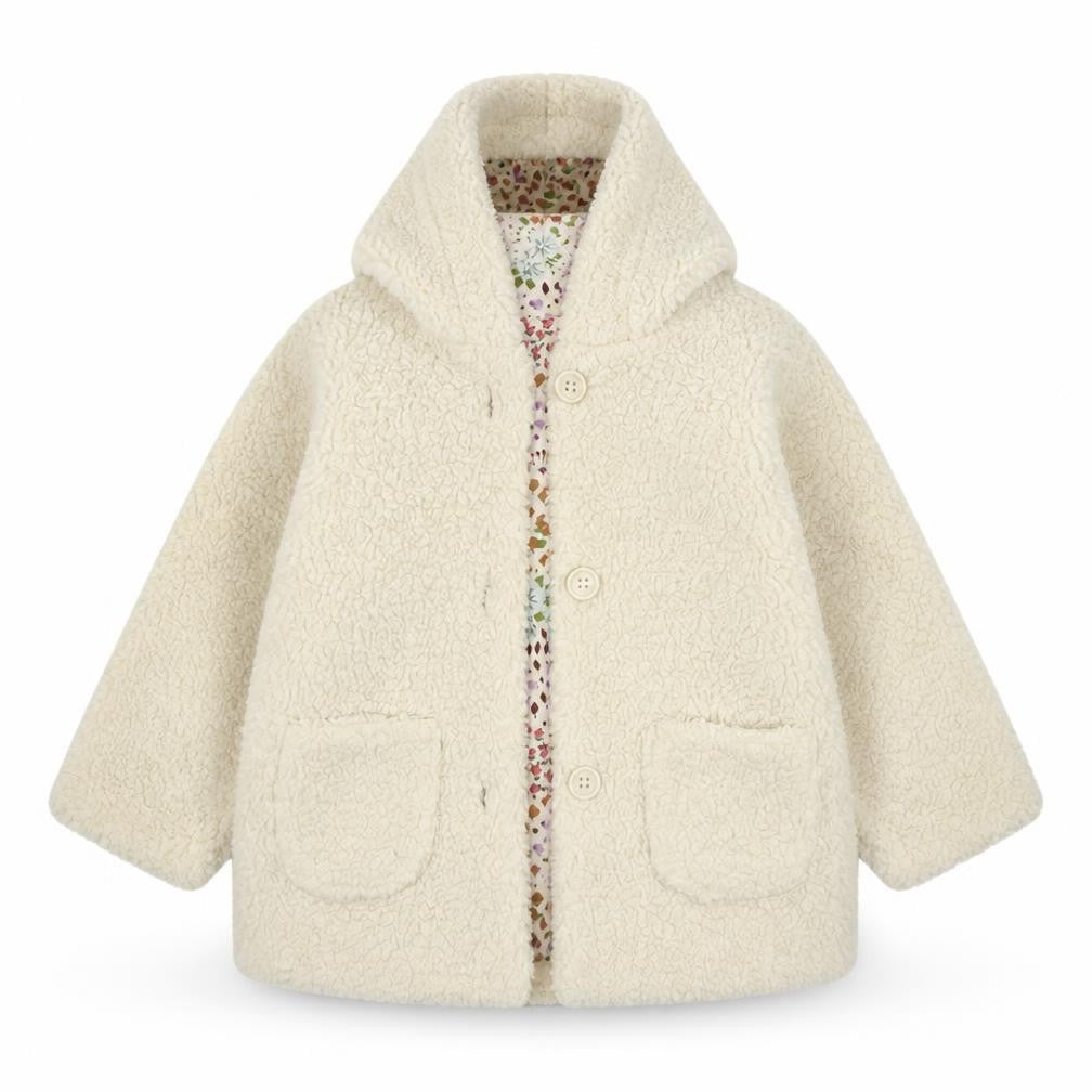 M&S Girls Ivory Animal Print  Basic Jacket Jacket Size 12 Months
