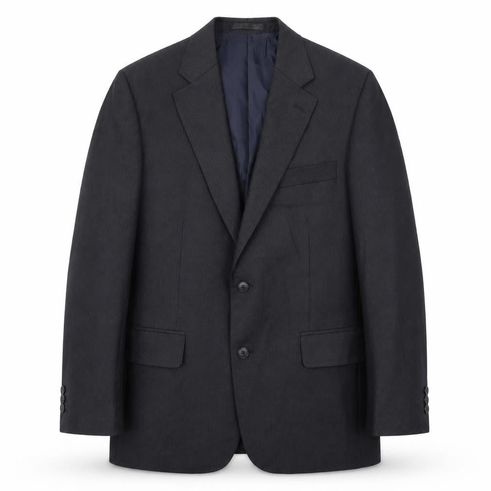 Front view of F&F men’s blue jacket blazer, size 40