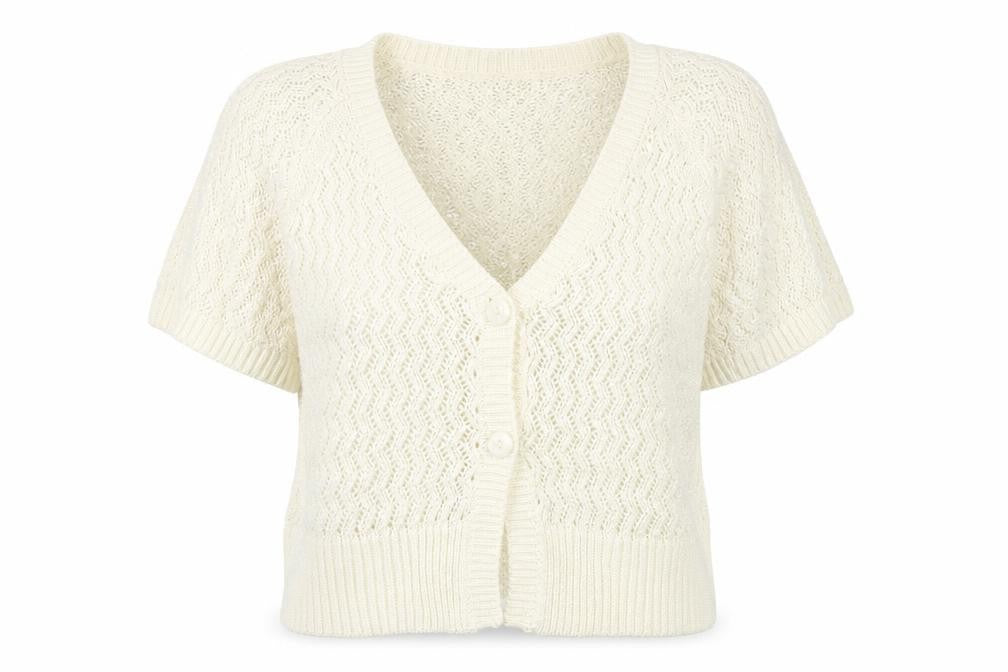 BM Womens Ivory   Cardigan Jumper Size L
