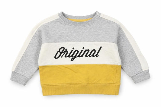 Front view of H&M Grey jumper, size 6-9, Months