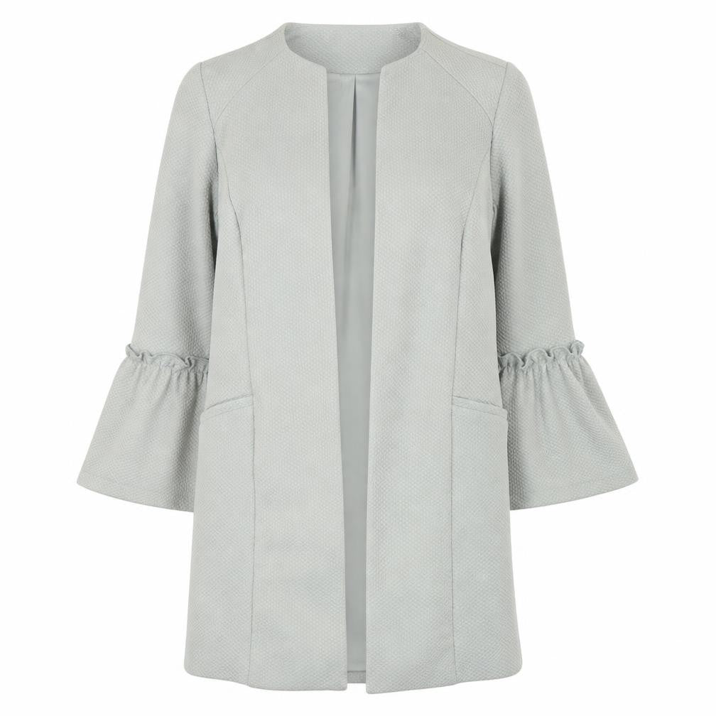 Front view of Primark women’s blue gilet jacket, size UK 4