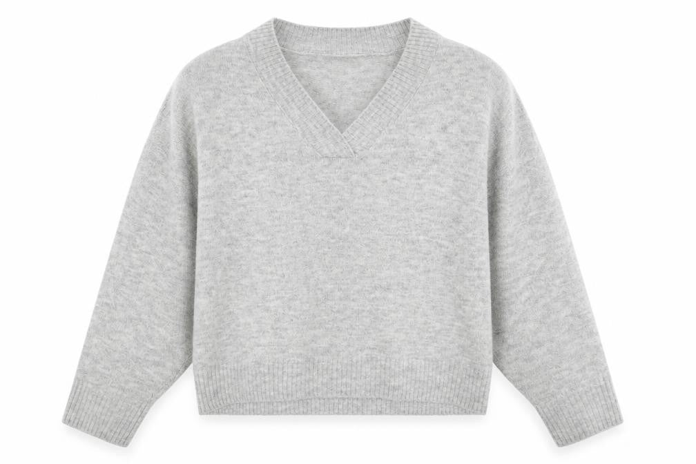 Front view of H&M women’s grey jumper, size M