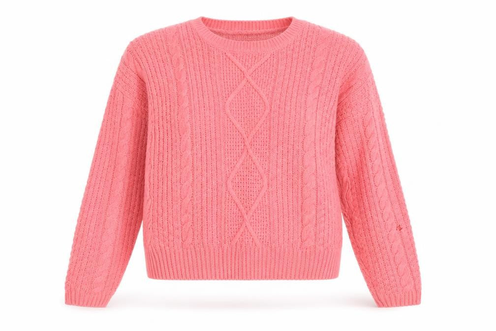 Front view of Primark women’s pink jumper, size L
