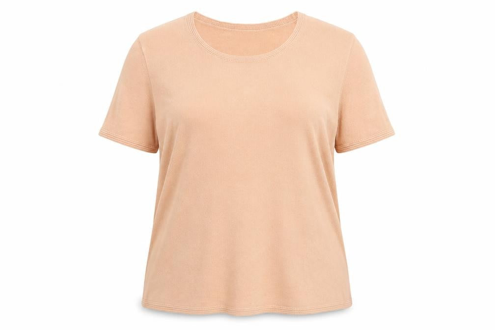 Front view of Marks & Spencer women’s orange basic polo, size UK 18