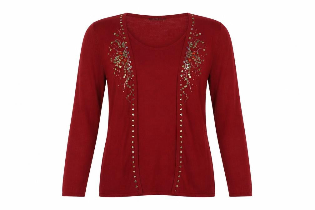 Bonmarché Womens Red Pullover Jumper Size L